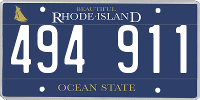 RI license plate 494911