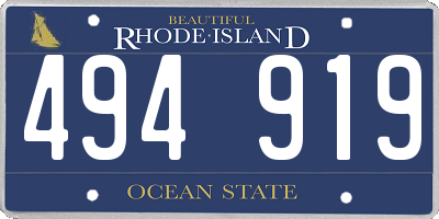 RI license plate 494919