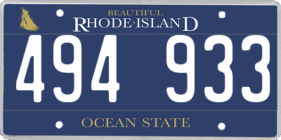 RI license plate 494933