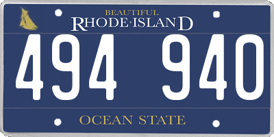 RI license plate 494940