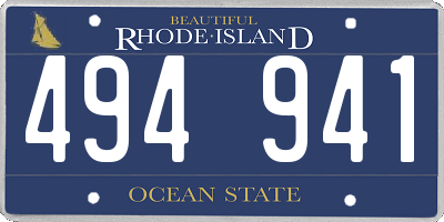 RI license plate 494941
