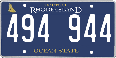 RI license plate 494944