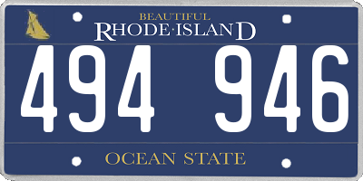 RI license plate 494946