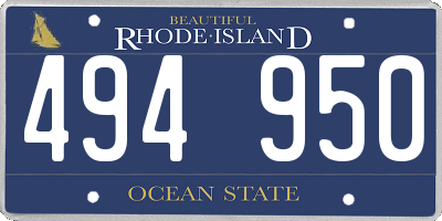 RI license plate 494950
