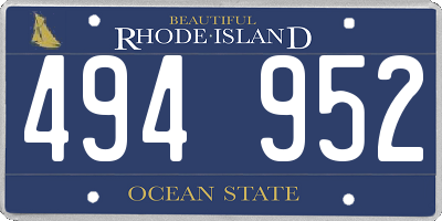 RI license plate 494952