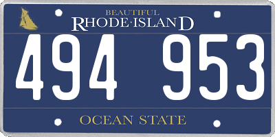 RI license plate 494953