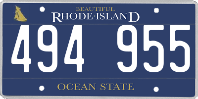 RI license plate 494955