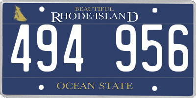 RI license plate 494956