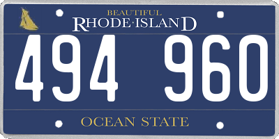 RI license plate 494960
