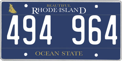 RI license plate 494964