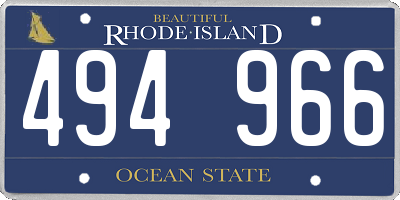 RI license plate 494966