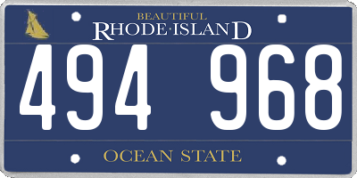 RI license plate 494968