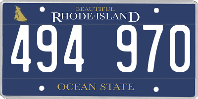 RI license plate 494970