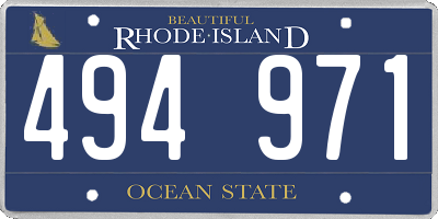 RI license plate 494971