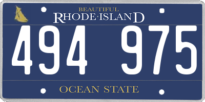 RI license plate 494975