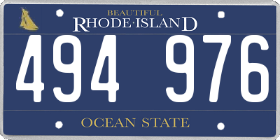 RI license plate 494976