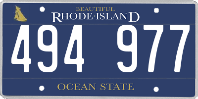 RI license plate 494977