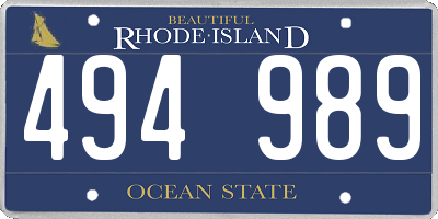 RI license plate 494989