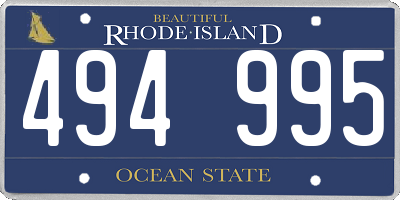 RI license plate 494995