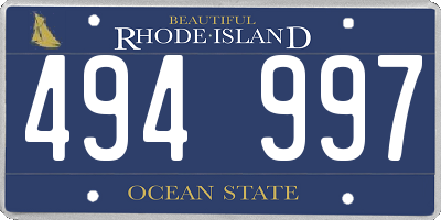 RI license plate 494997