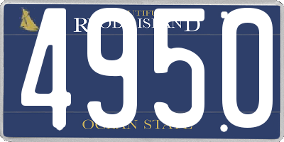 RI license plate 4950