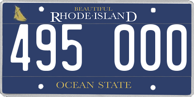 RI license plate 495000