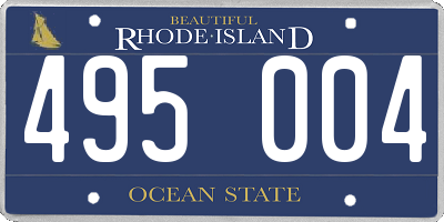 RI license plate 495004