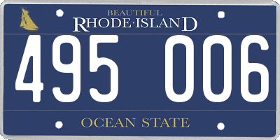 RI license plate 495006