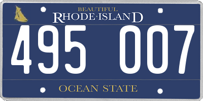 RI license plate 495007
