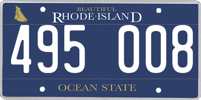 RI license plate 495008