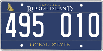 RI license plate 495010