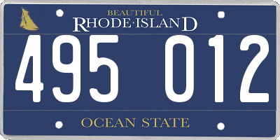 RI license plate 495012