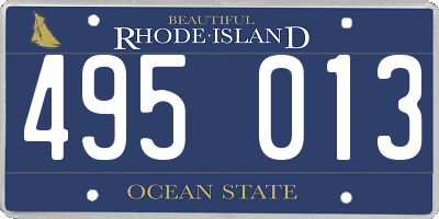 RI license plate 495013
