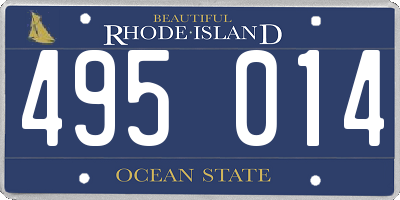 RI license plate 495014