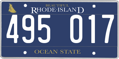 RI license plate 495017