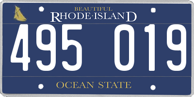 RI license plate 495019
