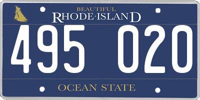 RI license plate 495020