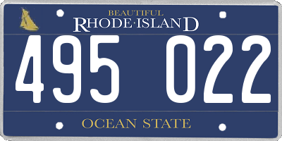 RI license plate 495022