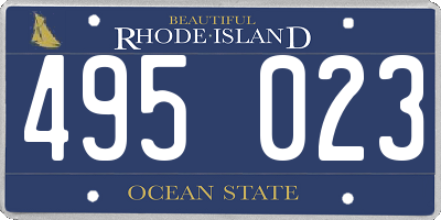 RI license plate 495023