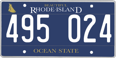 RI license plate 495024