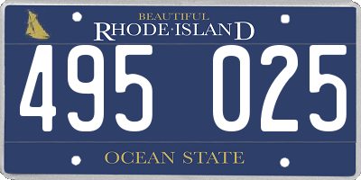 RI license plate 495025