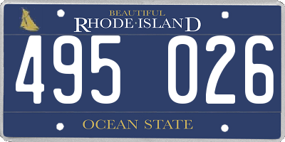 RI license plate 495026