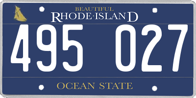 RI license plate 495027