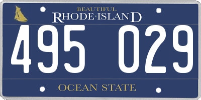 RI license plate 495029