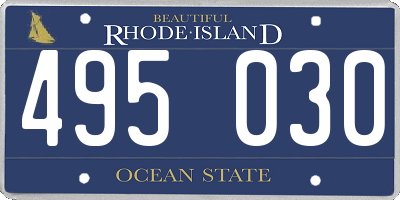 RI license plate 495030