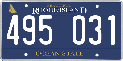 RI license plate 495031