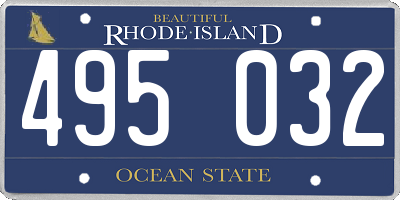RI license plate 495032