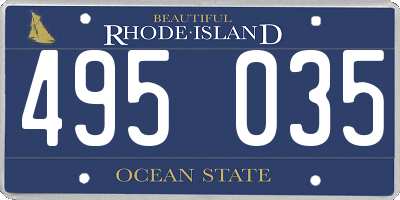 RI license plate 495035