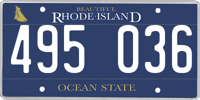 RI license plate 495036