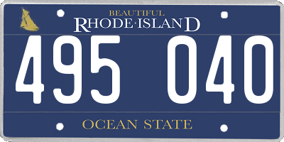 RI license plate 495040